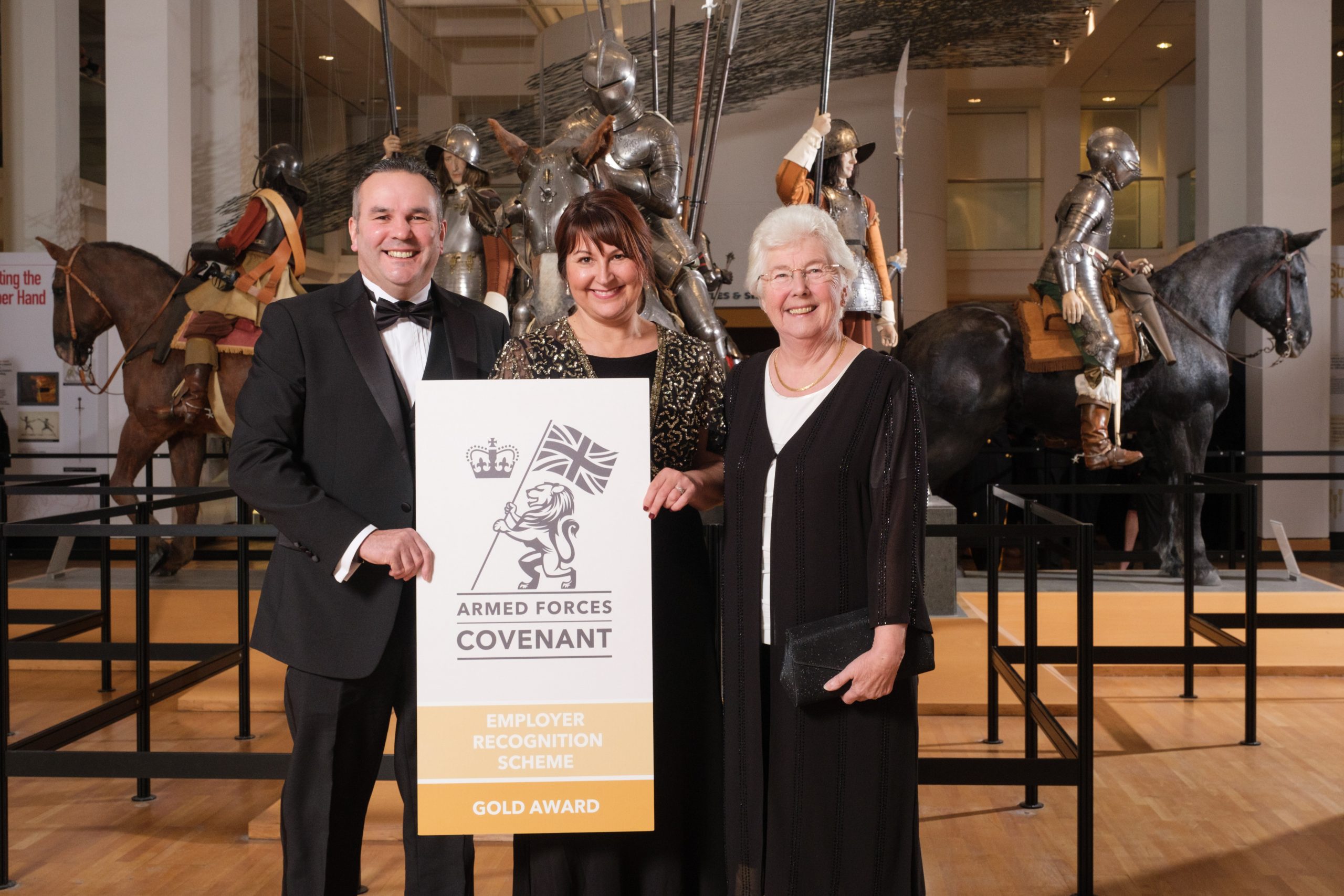 Award winners from Doncaster Council - Cllr Mark Houlbrook, Lisa-Swainston and Mayor Ros Jones