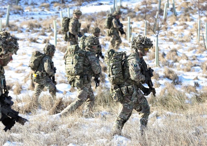 Army reservists training in Warcop