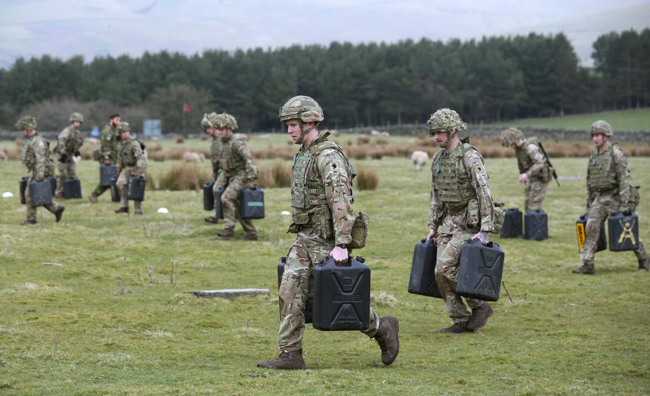 Carry two 22-kilo jerry cans over 240 metres in four minutes