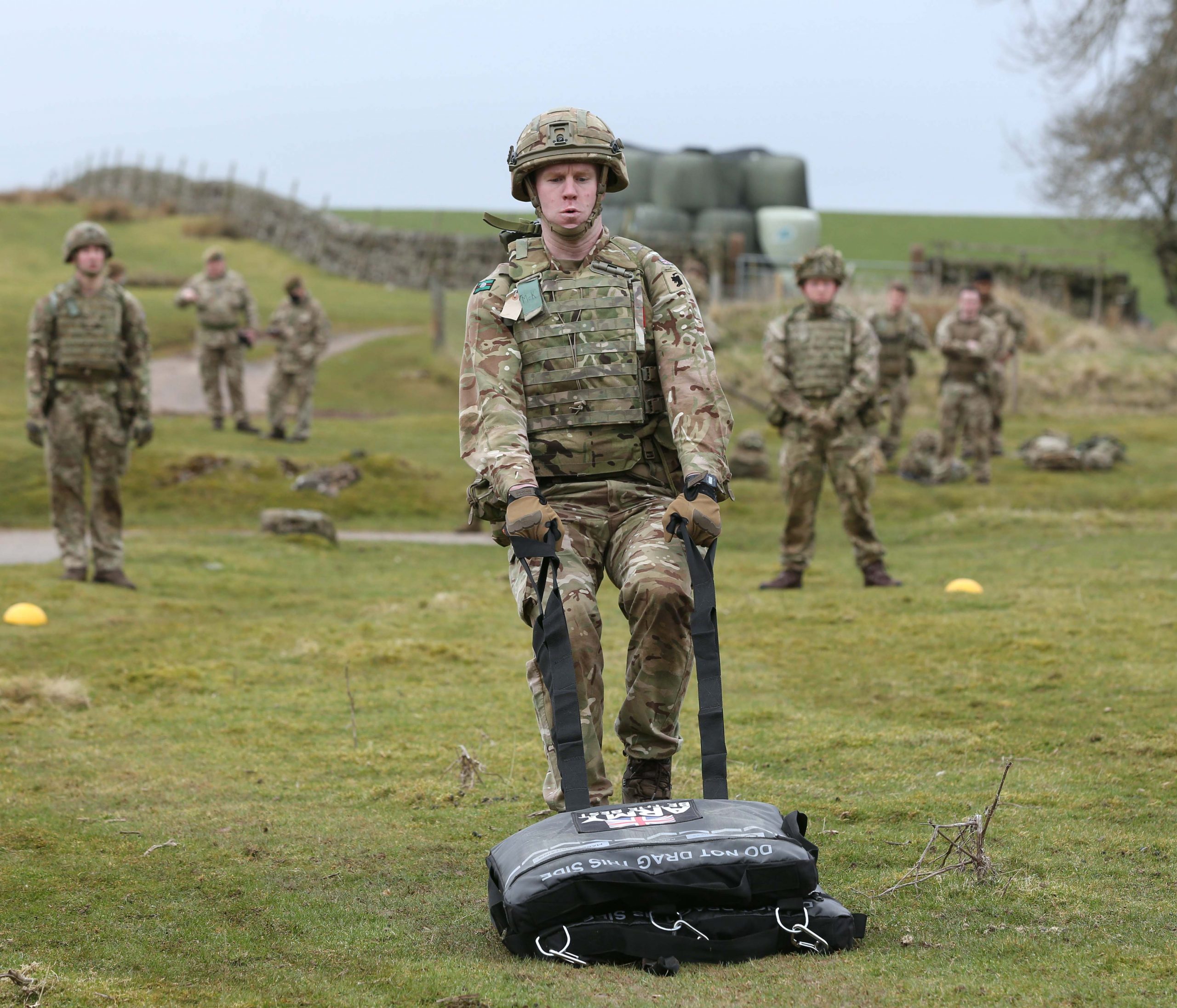 Reservist Adam McKenna practices casualty drag