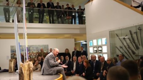 RFCA Chair, David Rhodes talks to guests
