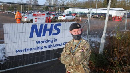 Gerard Hardy at Covid vaccination site