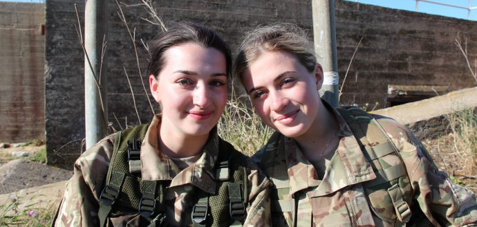 Two girl cadets in Gibraltar