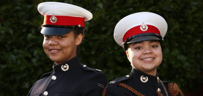 Marine cadet sisters