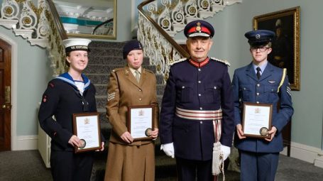 2019 cadet winners with Her Majesty’s Lord-Lieutenant for South Yorkshire Andrew Coombe.