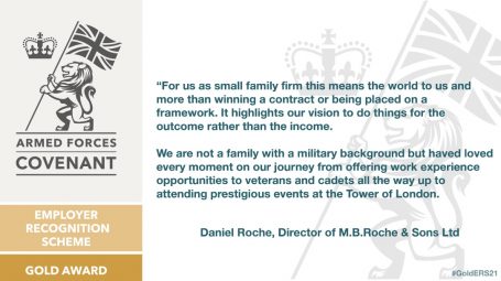 Image with quote from Gold Award winners MB Roche which is repeated in the story text